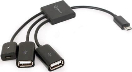 Cablexpert micro USB male - 2x USB-A / micro USB female (UHB-OTG-02)