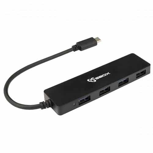 Sbox USB-C Male 4-Port USB 3.1 Hub