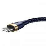 Baseus Cafule Braided USB to Lightning Cable 200cm Navy Blue/Gold