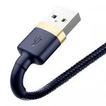 Baseus Cafule Braided USB to Lightning Cable 200cm Navy Blue/Gold