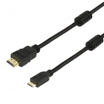 Powertech HDMI 19pin σε HDMI Mini - 1.4V / 2F + with ethernet - 5M