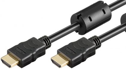 POWERTECH καλώδιο HDMI 1.4 CAB-H087, CCS, Gold Plug, 30AWG, μαύρο, 1.5m