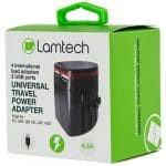 Lamtech Black Universal Travel Power Adapter