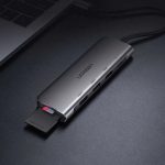 Ugreen 6w1 multifunctional HUB USB Type C - 2x USB 3.2 Gen 1 / USB Type C Power Delivery 100 W / HDMI 4K / SD and micro SD (TF) card reader gray (CM195 70411)