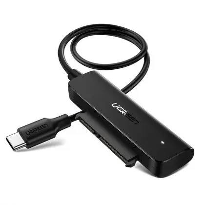 Ugreen adapter converter HDD SSD 2,5'' SATA III 3.0 - USB Typ C 3.2 Gen 1 (SuperSpeed USB 5 Gbps) black (70610 CM321)