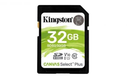 Κάρτα Μνήμης Kingston SDHC 32GB Canvas Select Plus UHS-I Class 10 U3 V30