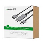 Ugreen video cable USB to HDMI adapter 1.5 m grey (CM151 50291)