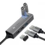 BASEUS D0G ADAPTER TYPE-C TO USB 5IN1 GREY