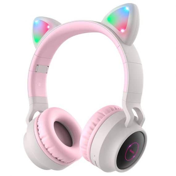 Hoco W27 αυτιά γάτας bluetooth ακουστικά & mp3 player, γκρι