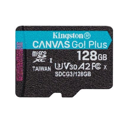 Kingston κάρτα μνήμης micro SDXC Canvas Go! Plus (128GB )+ αντάπτορας (SDCG3/128GB)