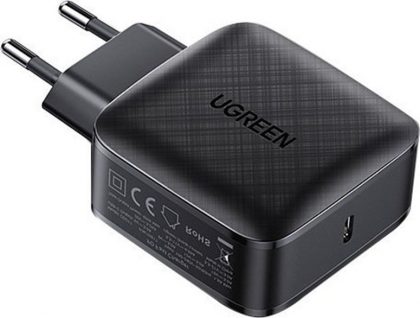 Ugreen Fast 65W GaN USB Type C Quick Charge 3.0 Power Delivery Charger (Gallium Nitride) Black (CD217 70817)