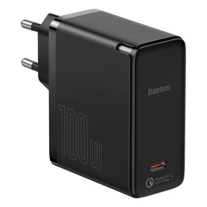 Baseus GaN2 Φορτιστής USB Type C 100 W, Μαύρος (TZCCGAN-L01)