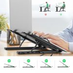 Ugreen X-Kit foldable laptop stand HUB USB Type C - 2x USB 3.2 Gen 1 / HDMI 4K 30 Hz 3D / SD and microSD card reader black (80551) - Image 6