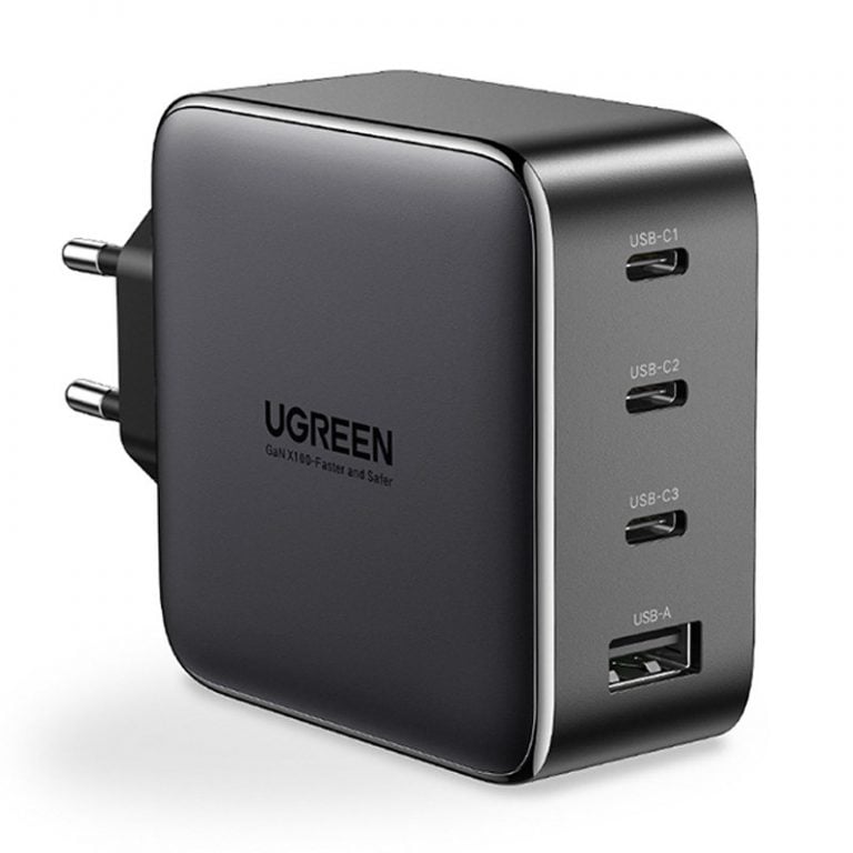 Φορτιστής Ugreen GaN 100W με τρεις θύρες USB-C και μία USB-A
