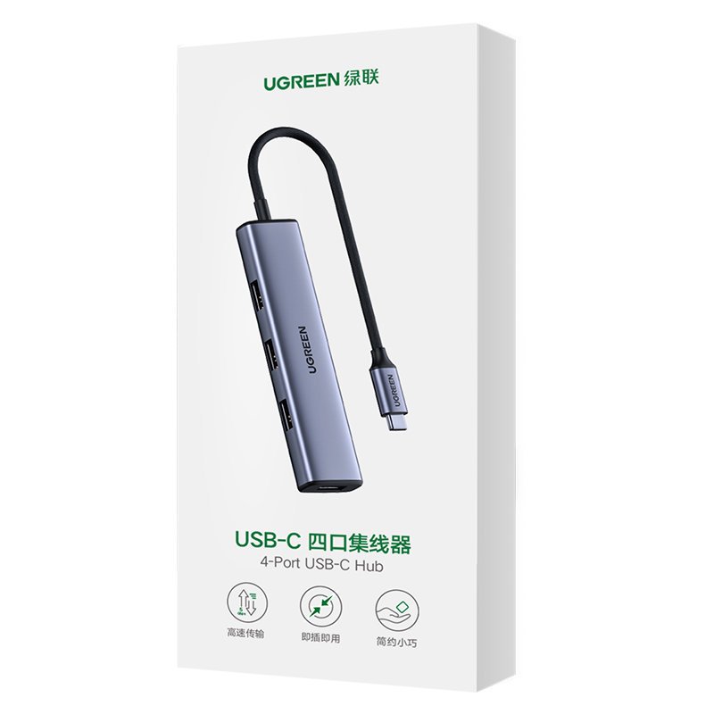 Ugreen HUB USB Type C splitter - 4x USB 3.2 Gen 1 Ασημένιο (CM473 20841) - Image 5