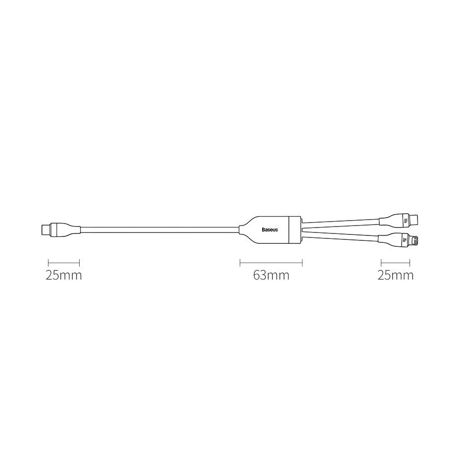 Baseus Flash Series 2in1 USB Typ C - USB Typ C / Lightning fast charging cable Power Delivery Quick Charge 100 W 1,2 m black (CA1T2-F01) - Image 19