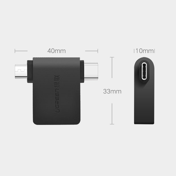 Ugreen adapter OTG USB USB 3.2 Gen 1 (5Gbps) - USB Type C / micro USB Μαύρο (30453) - Image 13