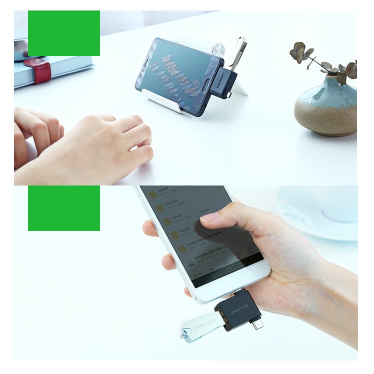 Ugreen adapter OTG USB USB 3.2 Gen 1 (5Gbps) - USB Type C / micro USB Μαύρο (30453) - Image 3