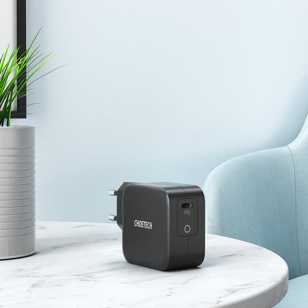 Choetech GaN USB Type C wall charger 61W Power Delivery black (Q6006) - Image 7