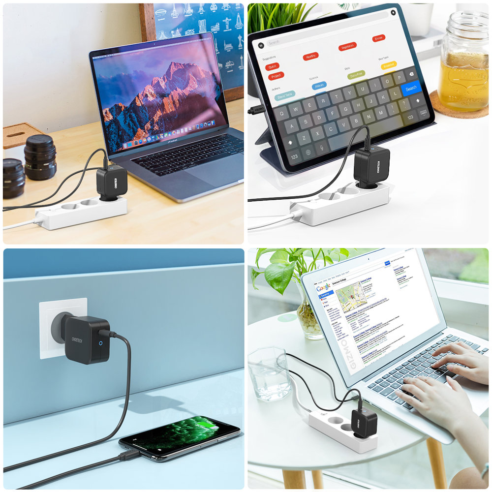 Choetech GaN USB Type C wall charger 61W Power Delivery black (Q6006) - Image 9