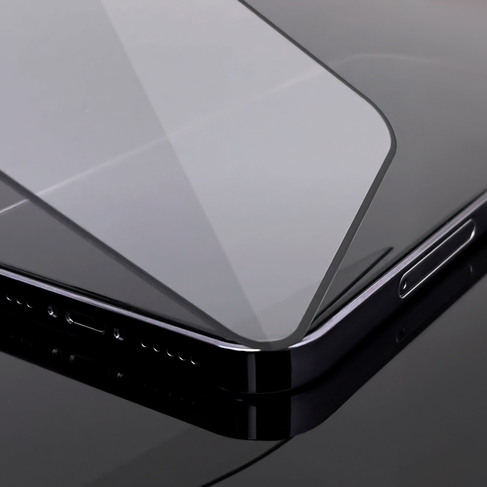 Wozinsky 2x Tempered Glass Full Glue Super Tough Screen Protector Full Coveraged with Frame Case Friendly for iPhone 13 Pro Max black - Image 3