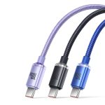 Baseus Crystal Shine Series cable USB cable for fast charging and data transfer USB Type A - USB Type C 100W 1.2m purple (CAJY000405) - Image 16