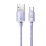 Baseus Crystal Shine Series cable USB cable for fast charging and data transfer USB Type A - USB Type C 100W 1.2m purple (CAJY000405) - Image 2