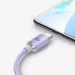 Baseus Crystal Shine Series cable USB cable for fast charging and data transfer USB Type A - USB Type C 100W 1.2m purple (CAJY000405) - Image 8