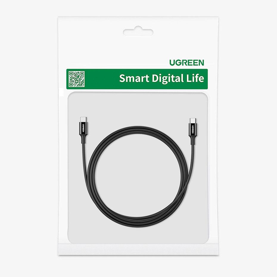 Ugreen cable USB Type C (male) to Type C (male) cable 1m white (US300) - Image 5