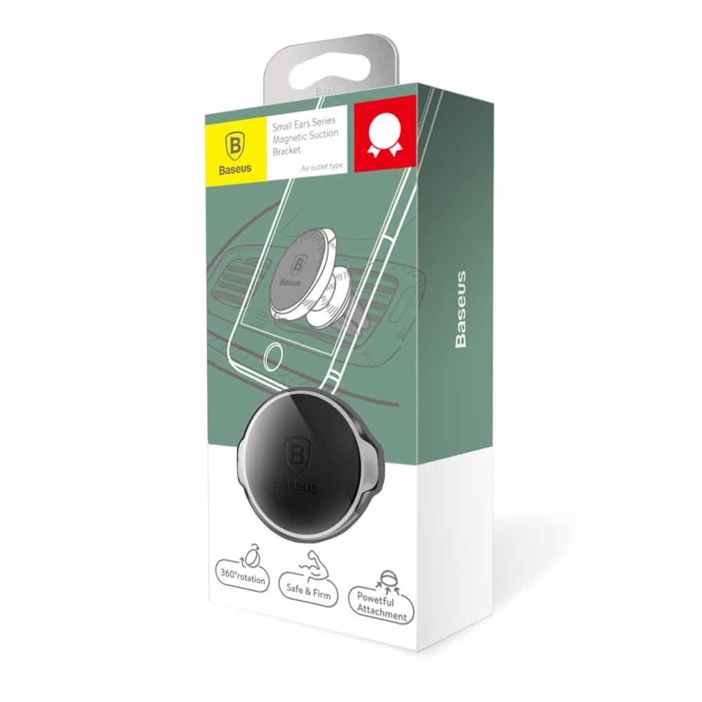 Baseus Small Ears Series Magnetic Air Vent Car Mount Μαύρο (SUER-A01) - Image 15