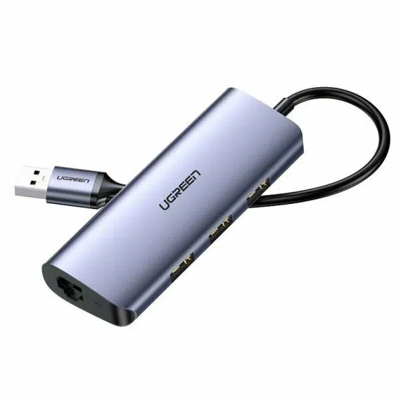 Ugreen multifunctional adapter HUB USB Type C - 3 x USB / Ethernet RJ-45 / micro USB Γκρί (CM252)