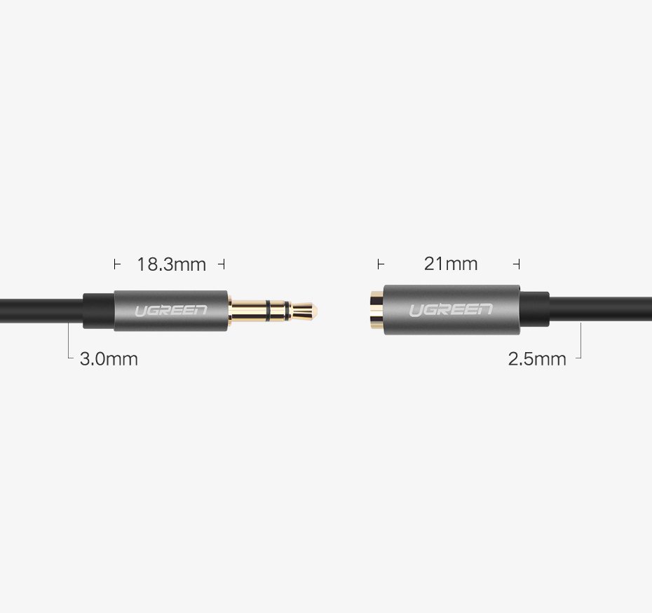 Ugreen cable 3.5 mm headphone splitter mini jack AUX 20cm (2 x audio output) silver (10532) - Image 11