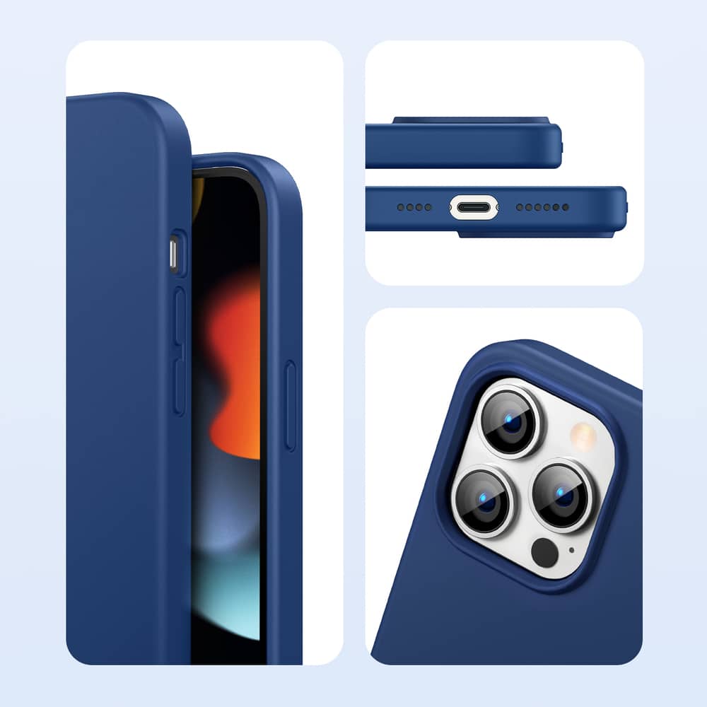 Ugreen Protective Silicone Case rubber - θήκη για Apple iPhone 13 Pro - Μπλε - Image 6