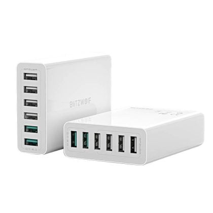Blitzwolf Φορτιστής  BW-S15 6x USB , QC 3.0, 60 W, Λευκός