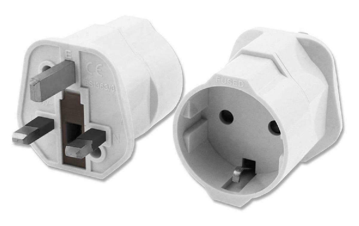 POWERTECH αντάπτορας ρεύματος PT-991, UK σε German type, 13A (Λευκό)