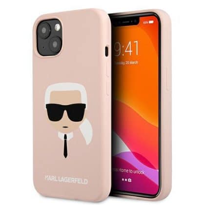 Karl Lagerfeld Silicone Karl`s Head - θήκη για Apple iPhone 13 mini - Ροζ