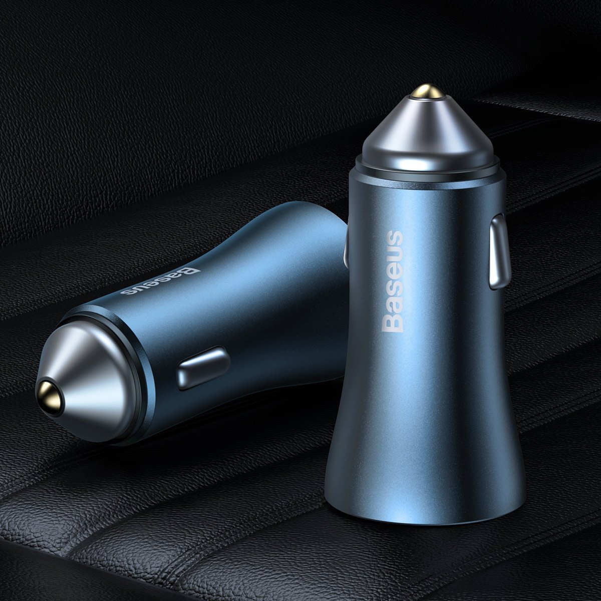 Baseus Golden Contactor Pro car charger, USB + USB-C, QC4.0+, PD, SCP, 40W (blue) + USB-C - Lightning cable 1m (blue) - Image 12