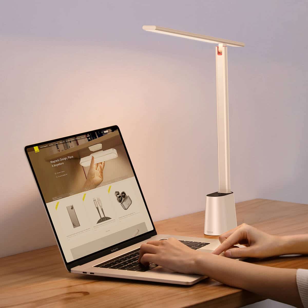 Baseus Smart Eye folding desk lamp rechargeable (white) - Image 7