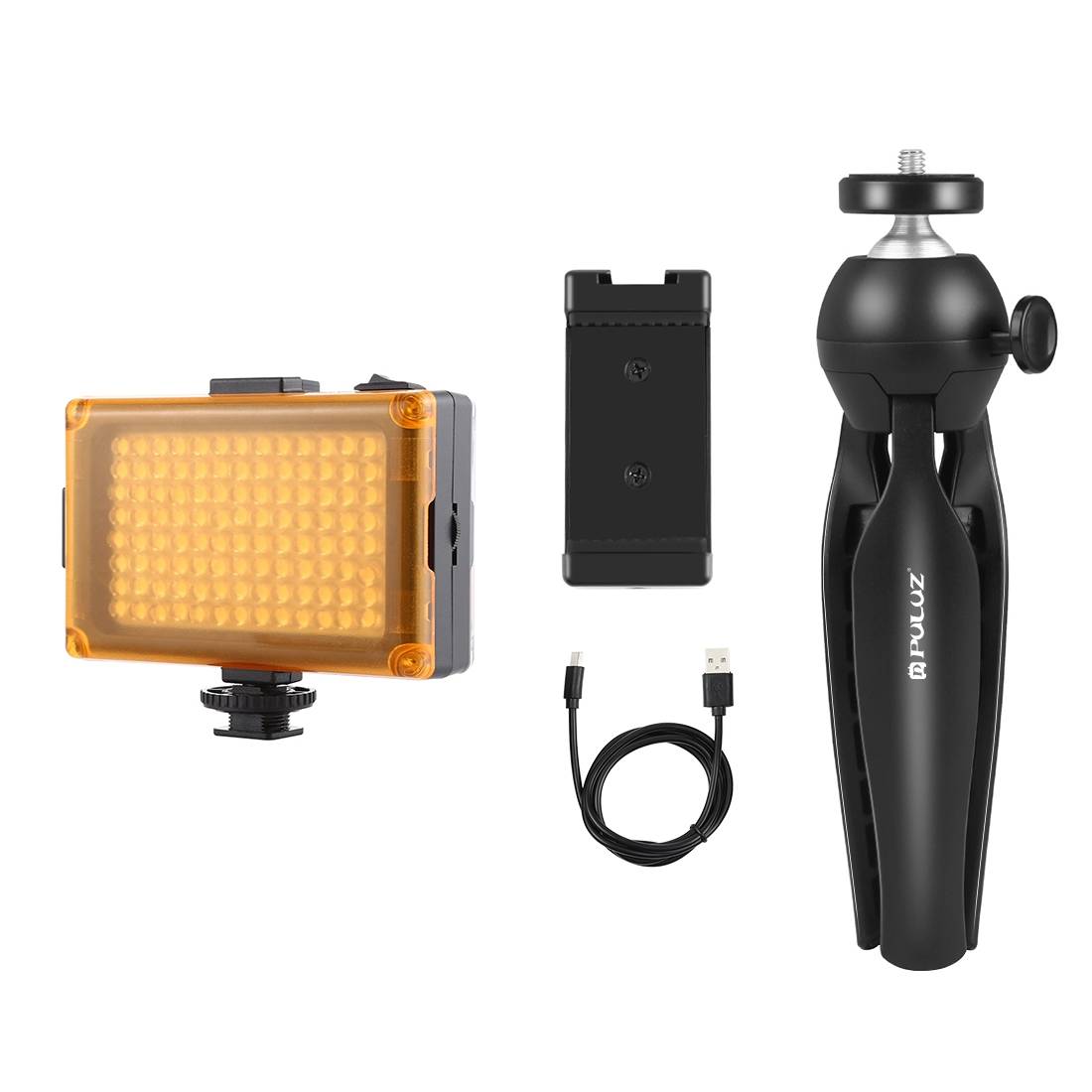 Puluz Live broadcast kit tripod mount + LED lamp + phone clamp - Image 2