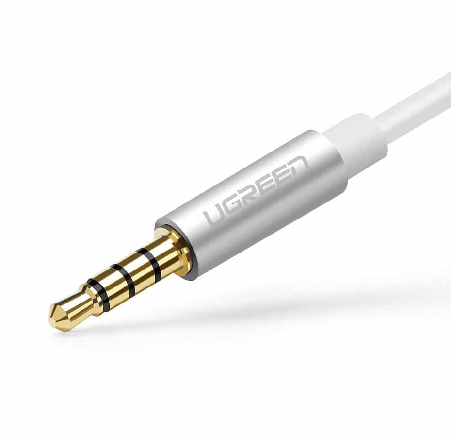 Ugreen cable cable headphone splitter 3.5 mm mini jack AUX microphone 20cm (microphone + stereo output) silver (30619) - Image 6