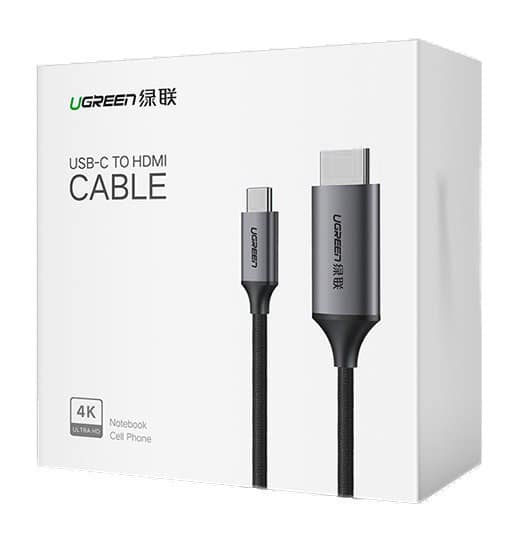 Ugreen cable HDMI cable - USB Type C 4K 60 Hz 1.5 m Μαύρο-Γκρί (MM142 50570) - Image 5