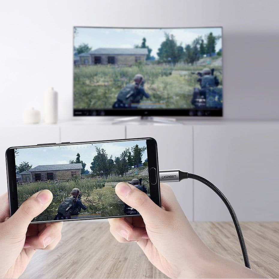 Ugreen cable HDMI cable - USB Type C 4K 60 Hz 1.5 m Μαύρο-Γκρί (MM142 50570) - Image 2