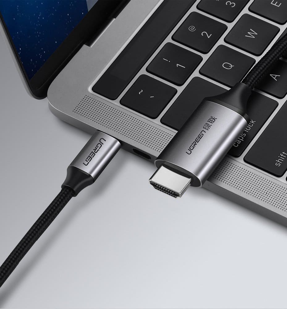 Ugreen cable HDMI cable - USB Type C 4K 60 Hz 1.5 m Μαύρο-Γκρί (MM142 50570) - Image 11