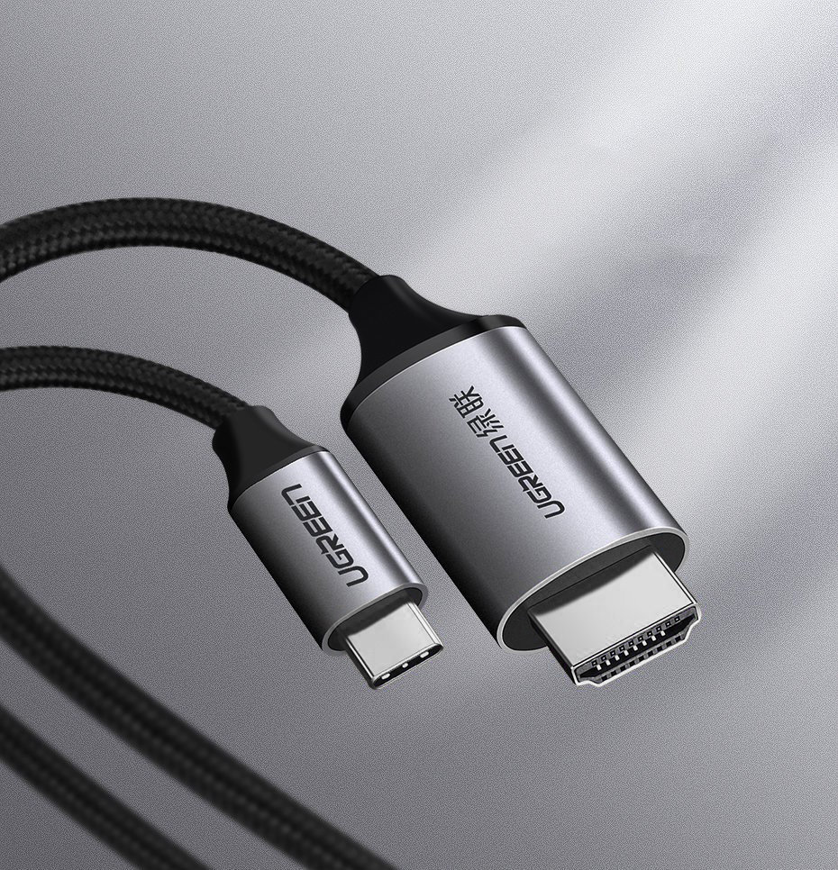 Ugreen cable HDMI cable - USB Type C 4K 60 Hz 1.5 m Μαύρο-Γκρί (MM142 50570) - Image 4