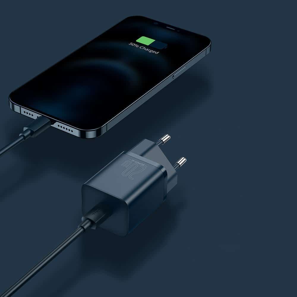 Baseus Super Si 1C fast charger USB Type C 20W Power Delivery + USB Type C - Lightning cable 1m blue (TZCCSUP-B03) - Image 13