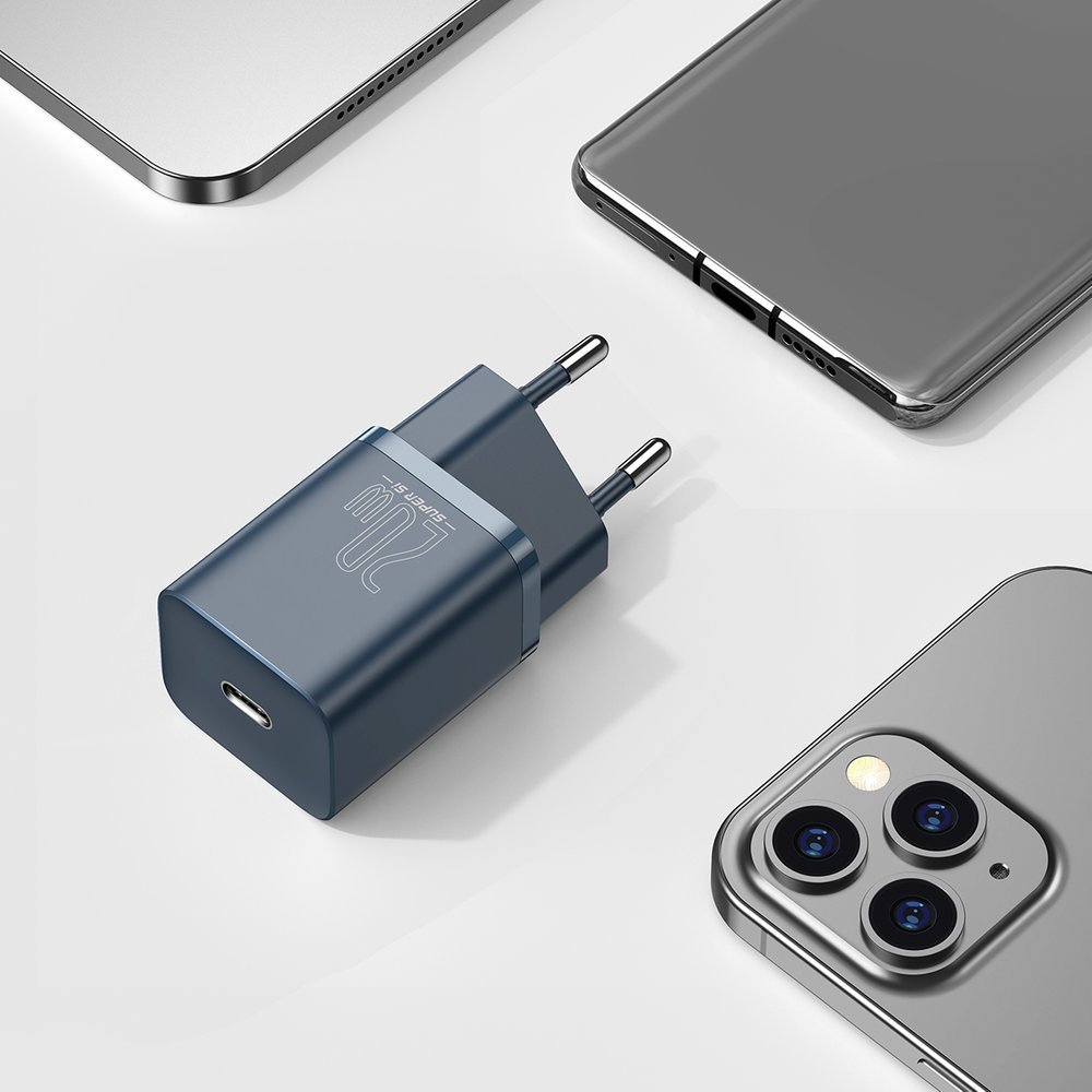 Baseus Super Si 1C fast charger USB Type C 20W Power Delivery + USB Type C - Lightning cable 1m blue (TZCCSUP-B03) - Image 11