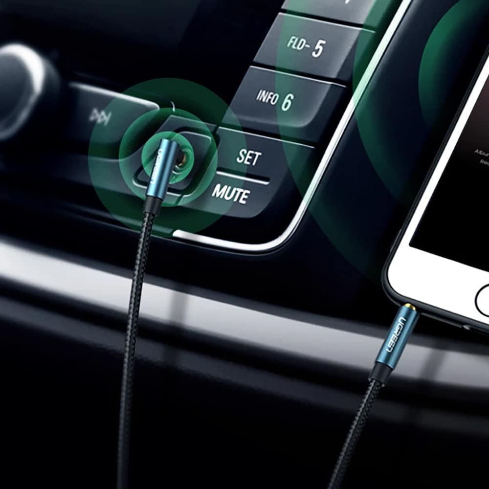 Ugreen angled AUX cable 2 x mini jack 3.5 mm 1m Μπλέ (AV112) - Image 19
