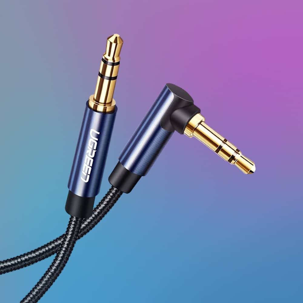 Ugreen angled AUX cable 2 x mini jack 3.5 mm 1m Μπλέ (AV112) - Image 20