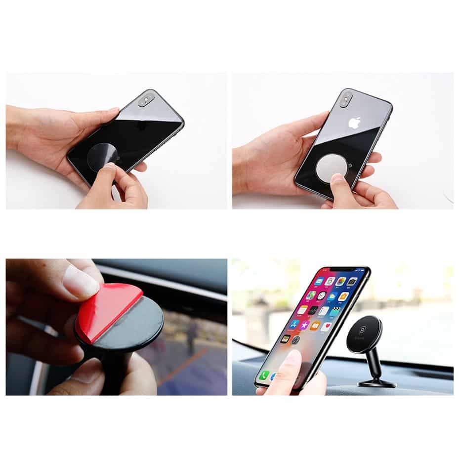 Baseus Bullet An On-board Magnetic Dashboard Car Holder Μαύρο (SUYZD-01) - Image 13