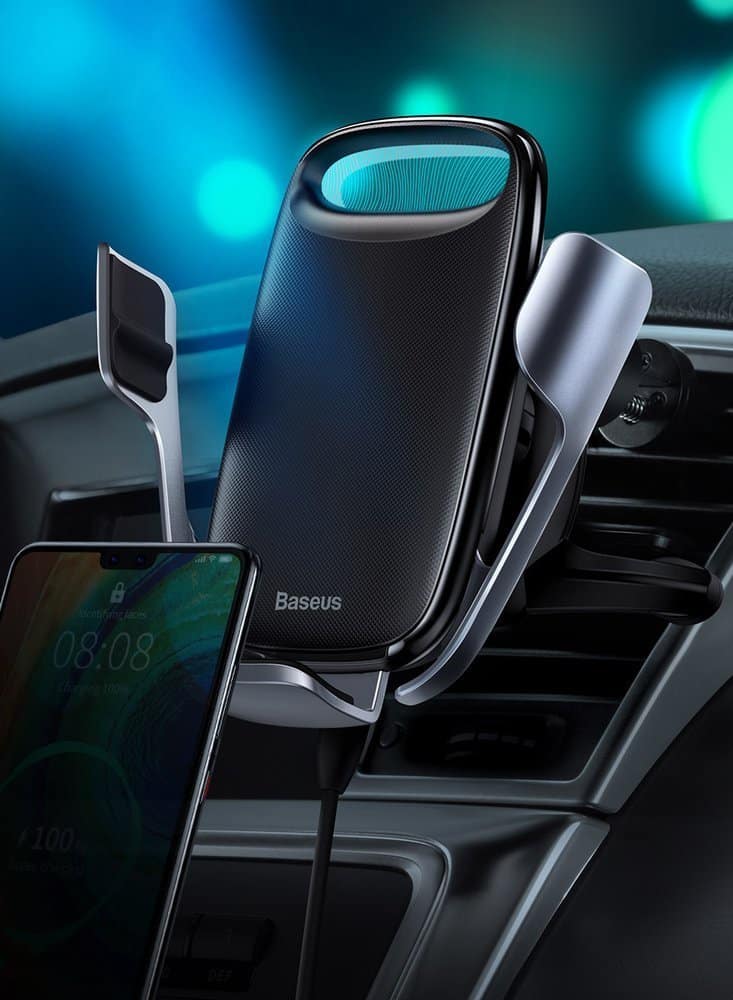 Baseus Milky Way Qi Wireless Car Charger 15W Electric Phone Holder Black (WXHW02-01) - Image 9